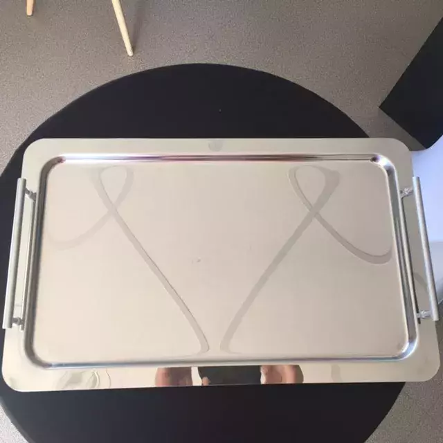 Plateau inox 32.50 x 53 avec anses
