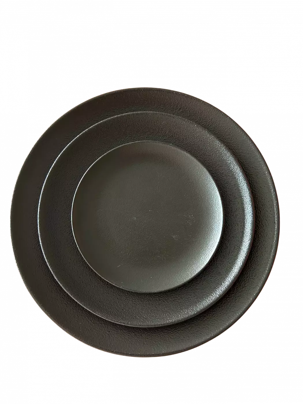 Assiette Noire (Diamètre : 15/21/27cm)